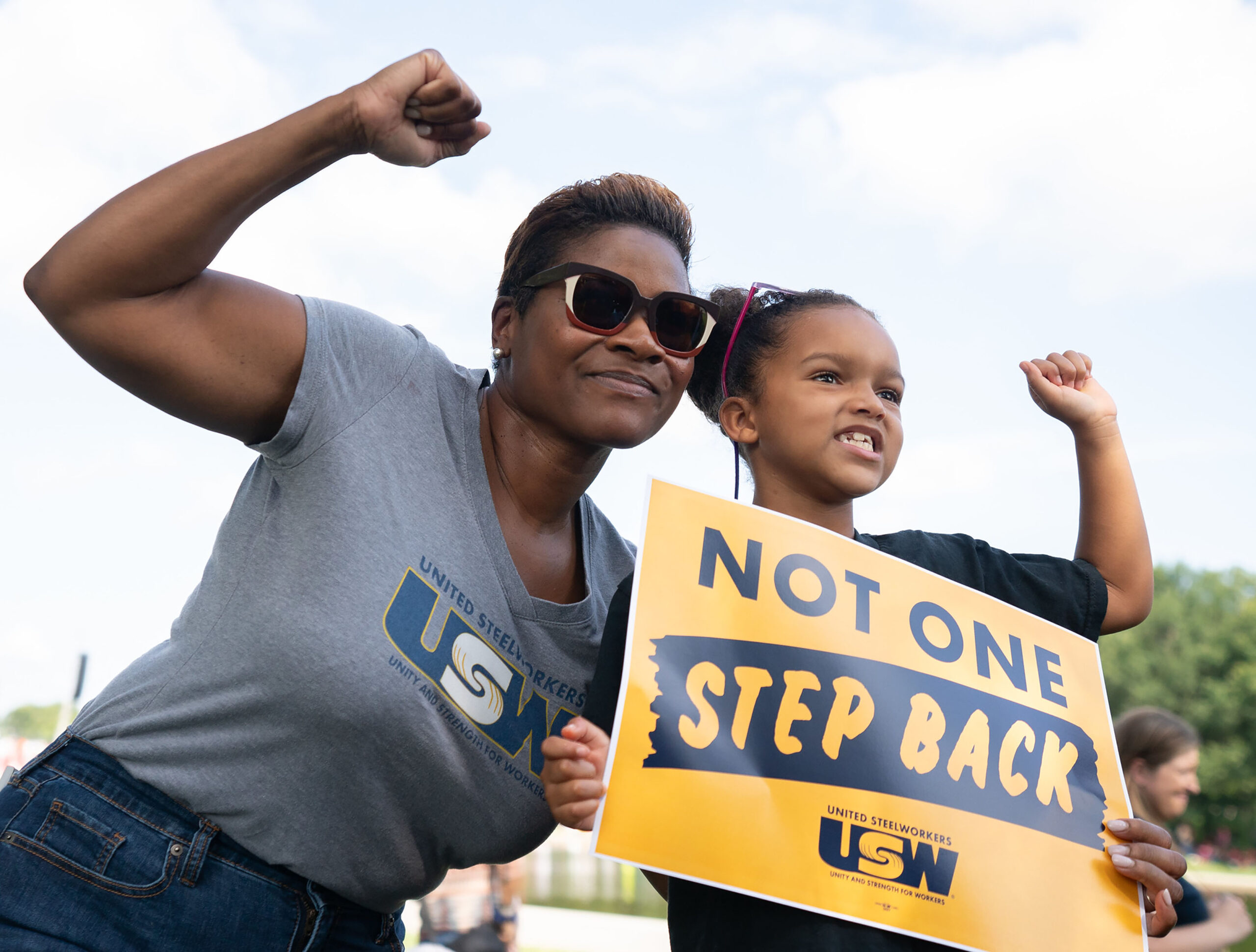 Roxanne Brown- USW Vice President at the march
