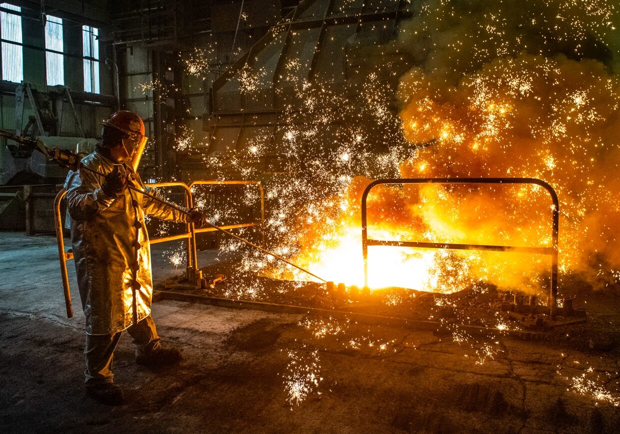 Steel mill heat photo